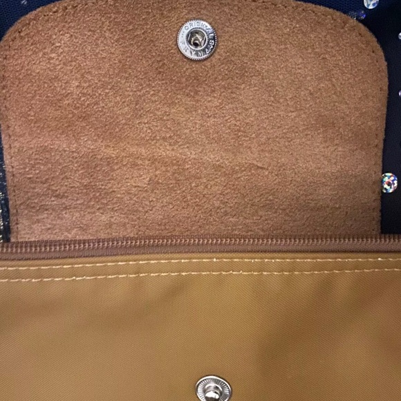 SOLD - LONGCHAMP MUSTARD GOLD GREAT WALL CITY LMTD CHINA Tote RARE LUX Lrg - Picture 14 of 16